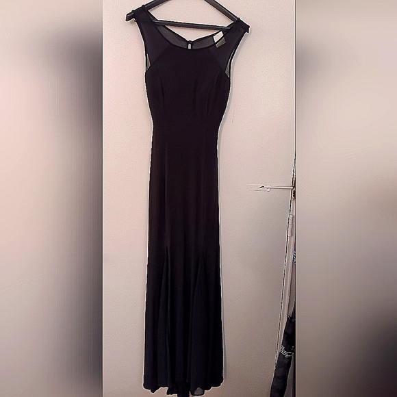 SEQUIN HEARTS OPEN BACK LONG GOWN 👗 🖤👌🏽 Size 9  EUC - Picture 1 of 9